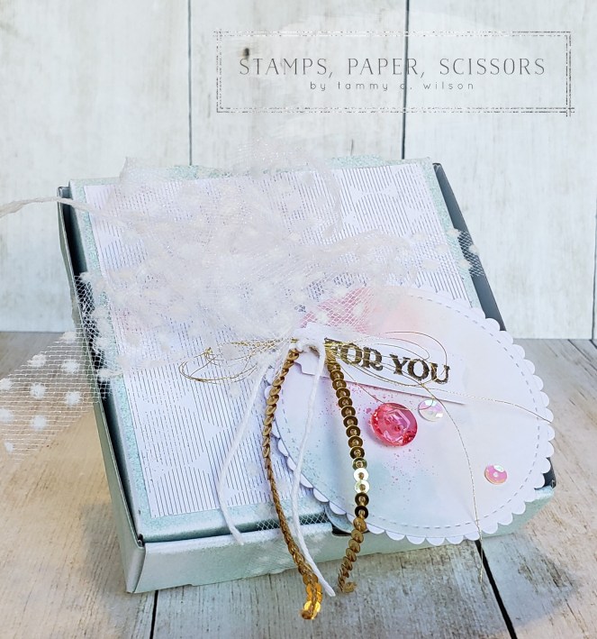 Paper Pumpkin - Sentimental Rose Mini Pizza Box by Tammy C. Wilson