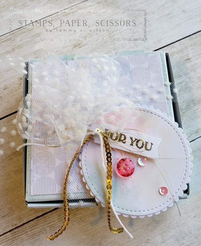 Paper Pumpkin - Sentimental Rose Mini Pizza Box- For You by Tammy C. Wilson
