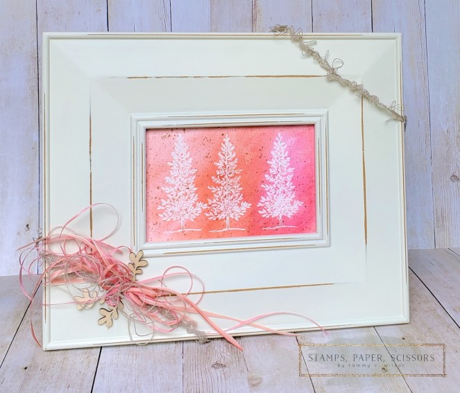 Lovely as a Tree - Pink Watercolor Frame by Tammy C. Wilson