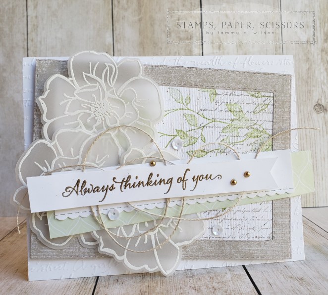 Very Versailles - To a Wild Rose - Stitched Rectangles - Scripty by Tammy C. Wilson