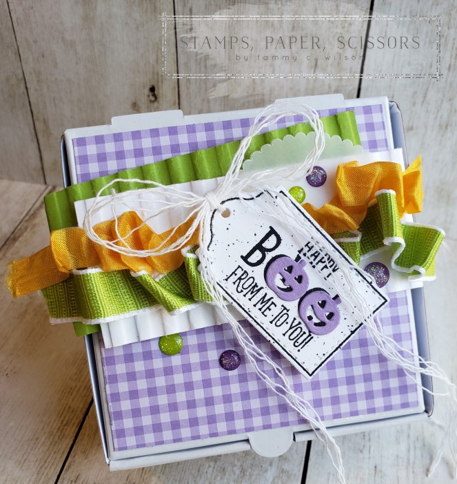 Tags Tags Tags - Halloween - Mini Pizza Box by Tammy C. Wilson