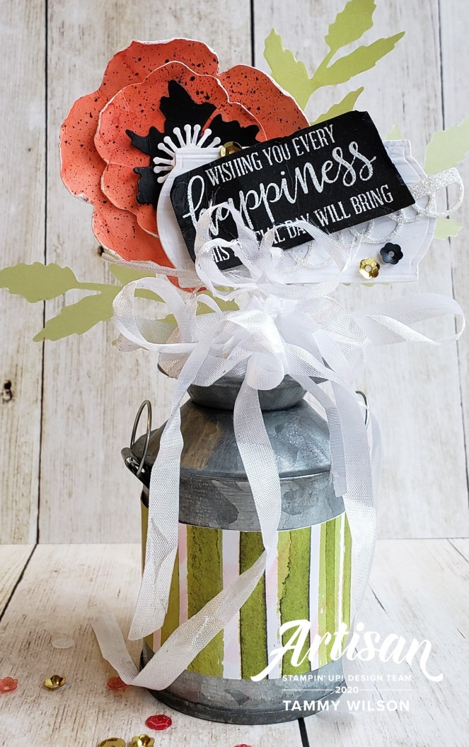 Artisan February 2020 - Peaceful Poppies - Milk Can by Tammy C. Wilson