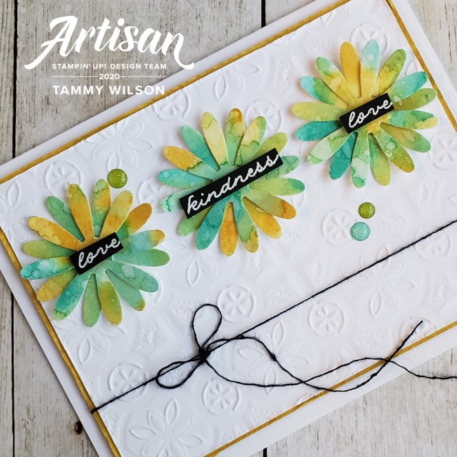 Ornate Thanks - Daisy Punch - Tin Tile by Tammy C. Wilson (watermark)